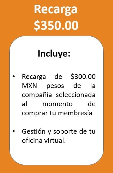 Recarga 350 pesos